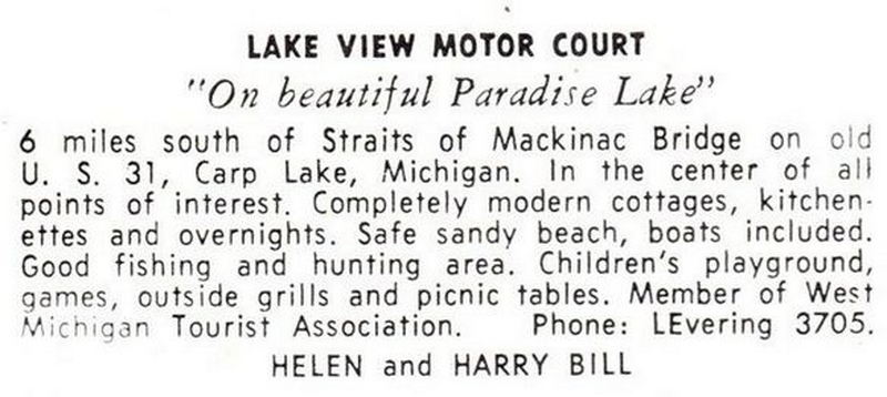 Pines of Paradise (Lake View Motor Court) - Vintage Postcard (newer photo)